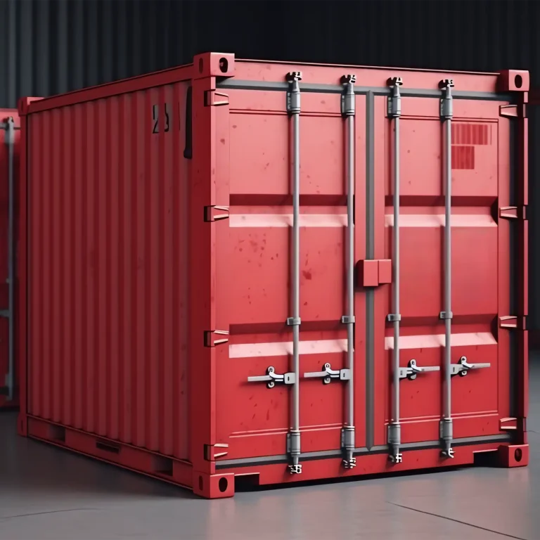 Red shipping Containers